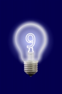 Nine Number Glow Inner Electric Lamp by Keerat; freedigitalphotos.net