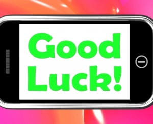 Good Luck on Phone Shows Fortune & Lucky; Stuart Miles; freedigitalphotos.net